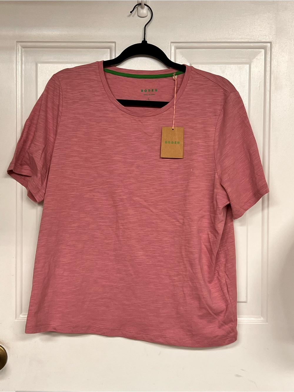 Boden Heathered Rose Short-Sleeve Cotton Tee